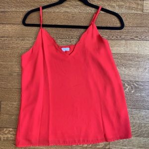 Red tank top blouse
